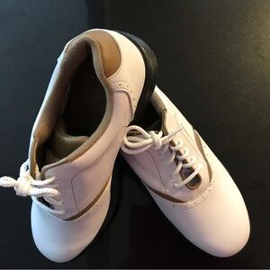 Footjoy Ladies White and Brown Golf Shoes 6 1/2 EUC